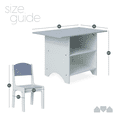 thumbnail image 5 of Milliard Kids Table and Chair Set Wood with Storage Shelves with Modern Gray Colors, 5 of 6