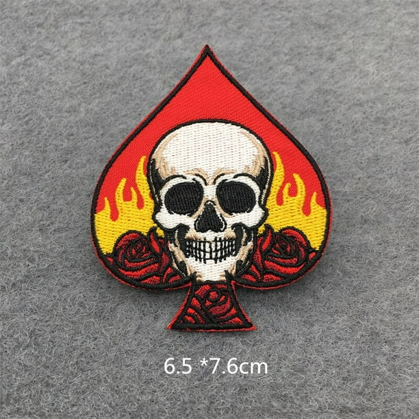 Parches bordados no muertos Punk para ropa, pegatinas para planchar, rayas, apliques Diy, pegatinas para ropa