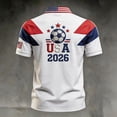 thumbnail image 4 of 2026 New USA Soccer Jersey for Men, United States Jersey Soccer, Jersey USA Fans Crew Neck Short Sleeve Football Retro Streetwear Outdoor T Shirt for Adult(White, 2XL), 4 of 4