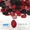 thumbnail image 2 of Pétalos de Rosa de Seda Uxcell, Pétalos de Flores Artificiales para Decoración de Pasillo de Boda, Despedida de Soltera, Decoración de Mesa 200 Negro Rojo Mezclado, 2 of 7