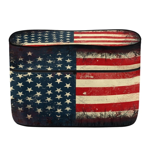 Chririnla Vintage American Flag Propane Tank Cover, Waterproof Polyester Dual Propane Tank Cover for Camping Outdoor Camping, Durable RV Propane Tank Cover