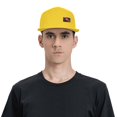 thumbnail image 4 of ZICANCN Abstract Baseball Caps, Trucker Hats for Men And Women, Adjustable Breathable Flat Caps, Yellow, 4 of 6