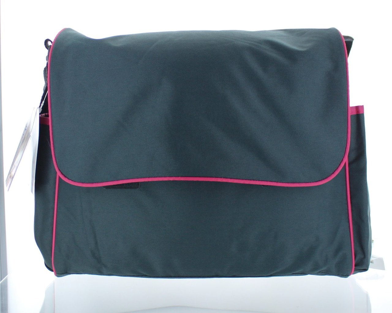 Baby Essentials Messenger Diaper Bag Grey/Pink