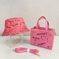 thumbnail image 3 of Bolsa Bolso de compras simple unisex con correa ajustable Graffiti Bolso de ocio con conjunto de sombrero, 3 of 5
