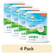 (4 pack) Happy Baby Organics Stage 1 Organic Infant Formula with Probiotic & Prebiotic Blend, 22.9 OZ Container UNIT