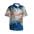 thumbnail image 2 of Haiem White Jellyfish Dansing in the Ocean Printed Hawaiian Shirt for Men - Men’s Casual Beach Summer Shirts - Stretch Fabric with Modern Fit-3X-Large, 2 of 9