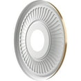 thumbnail image 4 of Ekena Millwork 13"OD x 3 1/2"ID x 3/4"P Berkshire Thermoformed PVC Ceiling Medallion (Fits Canopies up to 5 3/4"), Universal Aged Metallic Vintage Gold, 4 of 10