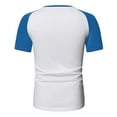 thumbnail image 5 of Men's T-Shirts Graphic Summer Short Sleeve Sports Color Block Raglan Sleeves Round Neck Casual Breathable Tshirt, 5 of 6