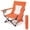 Orange, variant on Walchoice Folding Beach Chair for Adults, Low Seat Camping Chair with High Back, Wide Seat Chair with Cup Holder & Carry Bag, Heavy Duty Portable Chair for Outdoor Picnic Travel - Black