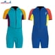 thumbnail image 2 of Naiovety Trajes de neopreno para niños, traje de buceo con protección solar, pantalones de manga corta de nailon de neopreno ultrafino, traje Deportes acuáticos naranja M, 2 of 6