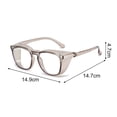 thumbnail image 6 of Eoperou Unisex Eyeglasses Solid Construction UV-Resistant PC Blue Light Blocking Anti-Dust Glasses for Female, 6 of 8