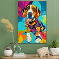 thumbnail image 2 of Treeing Walker Coonhound Dog Playing Ice Hockey Stretched Canvas Size 8x12 – Vintage Style Treeing Walker Coonhound Dog Art for Ice Hockey Fans, Great Gift for Dog Owners, 2 of 5