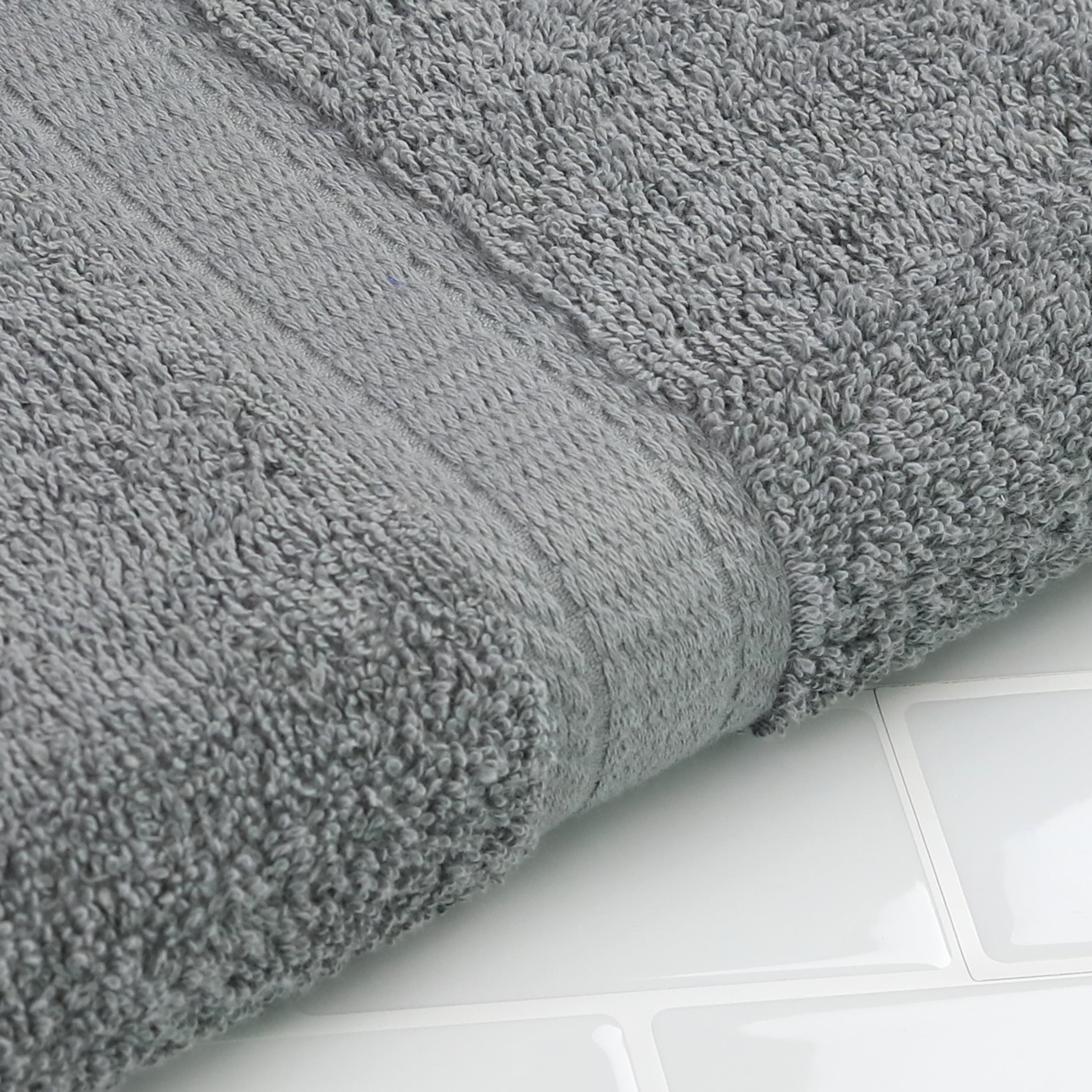 Mainstays Basic Solid 18-Piece Bath Towel Set Collection, School Grey