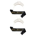 thumbnail image 3 of Sonducket 18/21/30/40/50/60/70 correa para el hombro aro de cristal para el cabello exquisita diadema de diamantes de imitación regalo de ducha 60 2piezas, 3 of 6