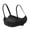 Black, variant on Women's Wireless Push-Up Bra Soft Breathable Fabric Plunge Padded with Support and Lift,32DD