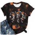 thumbnail image 5 of T-Shirt à Manches Courtes Imprimé Graphique Grande Taille Col Rond Confortable Décontracté pour Femmes, 5 of 5