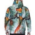 thumbnail image 7 of Honeii Colorful Birds Pine Branch Pattern Mens Hoodies Men's Loose Sleeve Sweatshirt,Pullover Hooded Sweatshirt for Men,Essentials Hoodie-Small, 7 of 7