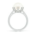 thumbnail image 2 of ANGARA 10mm Freshwater Cultured Pearl Solitaire Ring in Sterling Silver for Women, Girls Ring Size-13 (Stone Grade: AA-Better) June Birthstone Jewelry Gift for Her Birthday, Wedding, Engagement, 2 of 11