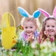 thumbnail image 1 of Happy Easter Egg Hunt Bags Bunny Gift Bags with Handles Easter Canvas Gift Bag Canvas Bunny Gift Bag Candy Bag Tote Bag Easter Basket for Easter Party Supplies (Yellow), 1 of 7