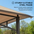 thumbnail image 5 of Sunjoy Orville 8 ft. x 5 ft. Brown Steel 2-tier Grill Gazebo with Tan and Brown Canopy, 5 of 10