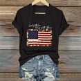 thumbnail image 2 of HEILAU Independence Day Shirts for Women American Flag Graphic Tees V Neck Short Sleeve 2D Print T Shirt Patriotic Tops, 2 of 4