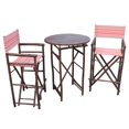 thumbnail image 4 of Zew Bamboo Espresso Pub Set With 2 Black High Director Chairs & Round Table, 4 of 5