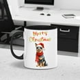 thumbnail image 3 of Merry Christmas Australian Cattle Dog Enjoys Woofmas Winter Xmas Holiday 11oz Accent Two-tone Mug Heeler Lover Gifts Coffee Tea Cup - 02022, 3 of 5