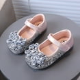 thumbnail image 5 of Hessimy Baby Girls Mary Jane Sequins Flats PU Leather Wedding Party Princess Ballet Shoe Rubber Sole Prewalker Toddler First Crib Shoes school (Pink,9.5), 5 of 8