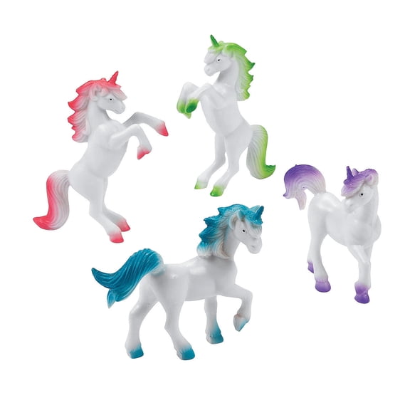 Vinyl Unicorn Figures - Party Favors - 12 Pieces