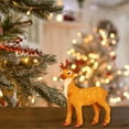 thumbnail image 4 of AuroraX Plastic Christmas Decoration Minimalist Mini Small Brown Elks Figurines Pastel Decorative for Office,Desktop,Xmas Gifts Decor, 4 of 6