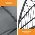 thumbnail image 6 of Uforic Hanging Egg Chair with Stand & Cushion, Swing Design, 330 Lbs for Indoor/Outdoor, Gray, 6 of 9