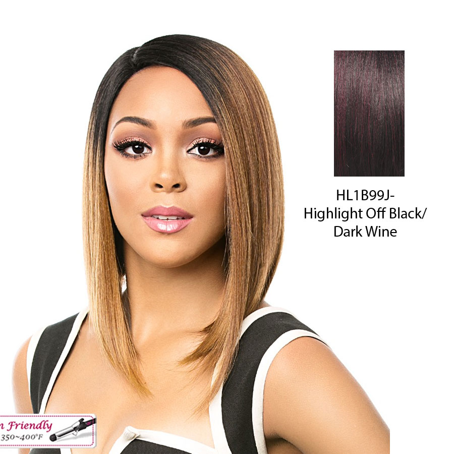 Synthetic Angled Cut ALin Bob Lace Front Wig_ Nikkita,Hl1B/99J