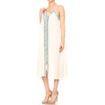 thumbnail image 3 of Summer Womens Casual Sleeveless Embroidered Boho Summer Kaftan Beach Dress, 3 of 6
