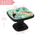 thumbnail image 4 of 4 Pcs Square Cabinet Handle Cupboard Knob Drawer Pulls Handle Flamenco Summer Drawer Knobs with Screws Furniture Decoration, 4 of 7