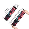 thumbnail image 4 of Fuzoiu Red Flame Wolf Head Print Adult Socks, Crew Moisture-wicking Socks, Unisex Cushion Crew Socks,Casual Sports Ankle Socks, 4 of 7