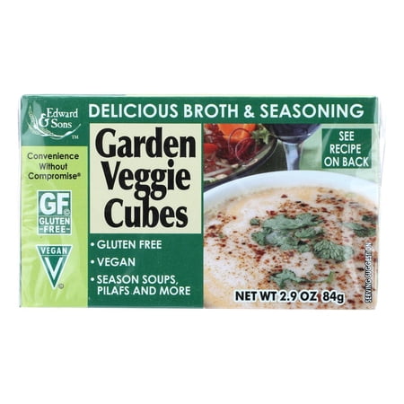 Edward & Sons Garden Veggie Bouillon Cubes, 2.9 Ounce Boxes (Pack of 12)