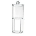 thumbnail image 1 of HORIALENCE 1Pcs Cotton Buds Storage Case Transparent PS Waterproof Double Layer Design for Desktop, 1 of 8