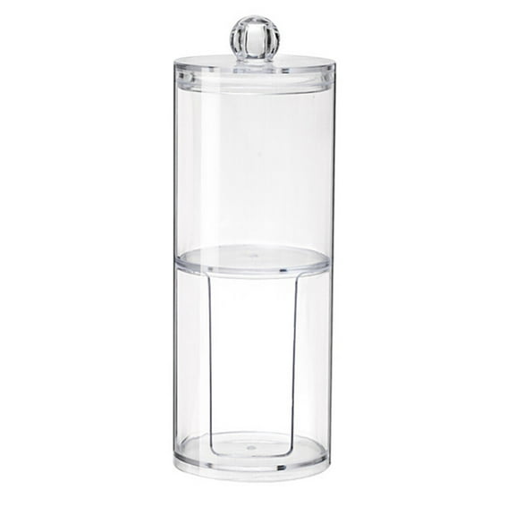 Cotton Swab Storage Box Blue Large Oval Pads Holder Ball Organizer