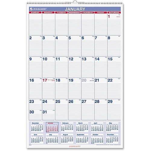 AtAGlance Recycled Basic Monthly Wall Calendars