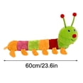 thumbnail image 3 of 24 Inch Inchworm Plush Toy Long Colorful Inchworm Stuffed Animal Soft Body Pillow for Room Decor and Birthday Gift, Multicolor, 3 of 6