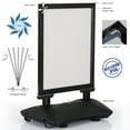thumbnail image 3 of M&T Displays WindPro Weather and Wind Resistant Outdoor Pavement Curb Sidewalk Sign Holder for 30x40 Inch Posters Black Aluminum Easy Front Loading Snap Frame Durable HDPE Black NewTech Water Base, 3 of 8