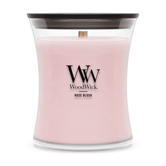 WoodWick Rose Blush Medium Hourglass Candle