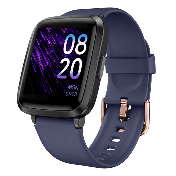 Humanistisch hardop Purper YAMAY Smart Watch for Men Women, Heart Rate & Blood Pressure Monitor &  Blood Oxygen Meter, Compatible with IOS Phone and Android Phone, 2022 Ver,  Blue - Walmart.com