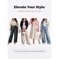 thumbnail image 5 of Gleelist Plus Size Cropped Cardigan Bolero Shrug Open Front Long sleeve Lightweight Cardigan Sweaters For Women XL-5XL, 5 of 7