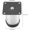 thumbnail image 2 of Pieds de Meubles, Acier Inoxydable Ajustable pour Armoire Canapé Table Étagères (50 * 60mm), 2 of 5