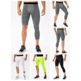 thumbnail image 3 of Men's One-Leg Leggings Basketball Breathable Fitness Training One-Leg Tights_x, 3 of 5