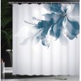 thumbnail image 3 of Ambesonne Abstract Shower Curtain, Gradient Toned Flowers Art, 69"Wx84"L, Petrol Blue, 3 of 4