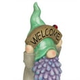 thumbnail image 6 of Alpine Corporation 15"H Gnome with Green Hat Holding “Welcome” Sign, 6 of 12