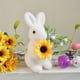thumbnail image 5 of Adorno de conejo de Pascua, escultura de conejo artificial de pie con musgo verde, decoración de jardín, regalos de fiesta, decoración de mesa y hogar, adornos de conejo de PVC., 5 of 9