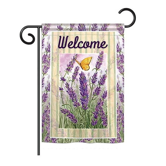 Breeze Decor BD-FL-G-104090-IP-BO-DS02-US Lavender Spring - Everyday Floral Impressions Decorative Vertical Garden Flag - 13 x 18.5 in.